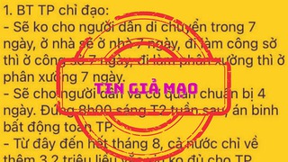 Hà Nội: Thông tin 'Sẽ không cho người dân di chuyển trong 7 ngày' là giả mạo, sai sự thật