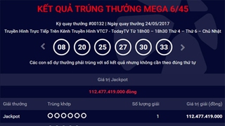 Giải độc đắc xổ số Vietlott Jackpot 112 tỷ đồng có chủ