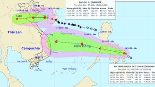 Áp thấp nhiệt đới mạnh lên thành bão số 8 đổ bộ ngay sau bão số 7
