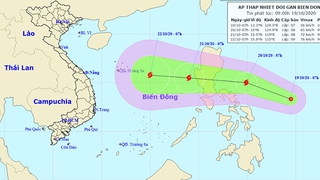 Áp thấp nhiệt đới khả năng mạnh lên thành bão tiến vào miền Trung