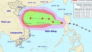 Bão số 8 sẽ mạnh giật cấp 14 đang tiến vào đất liền các tỉnh miền Trung