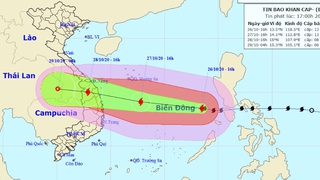 Bão số 9 mạnh nhất giật tới cấp 16 đổ bộ các tỉnh miền Trung