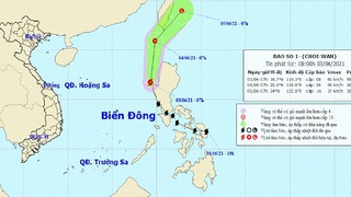 Bão Choi-Wan vào Biển Đông trở thành cơn bão số 1 năm 2021