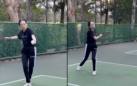 Madam Pang gây sốt khi chơi pickleball sau khi Thái Lan chính thức công nhận môn thể thao này