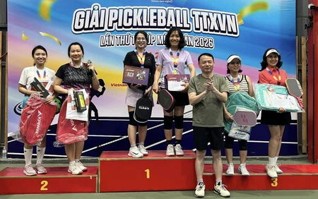 Báo Thể thao & Văn hóa vô địch đôi nữ giải pickleball TTXVN – Cúp Mùa Xuân 2026