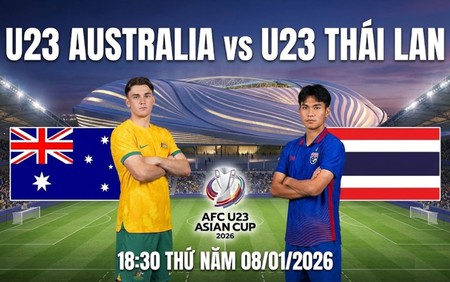 Lịch thi đấu bóng đá hôm nay 8/1: Trực tiếp U23 Thái Lan đấu với U23 Úc