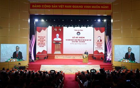 Tổng Bí thư, Chủ tịch nước Tô Lâm dự Lễ kỷ niệm 120 năm Ngày sinh Tổng Bí thư Hà Huy Tập