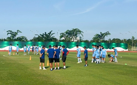 U19 Việt Nam hối hả chuẩn bị cho trận ra quân tại giải Đông Nam Á