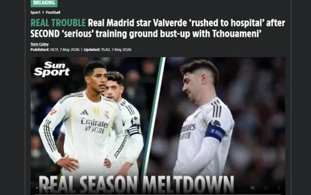 Truyền thông thế giới nói gì về vụ ẩu đả gây chấn động giữa hai ngôi sao Real Madrid?