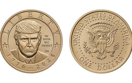 Mỹ phát hành đồng xu 1 USD in hình Tổng thống Donald Trump