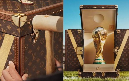 Cúp vàng World Cup 2026 được "hộ tống" trong vali Louis Vuitton độc bản