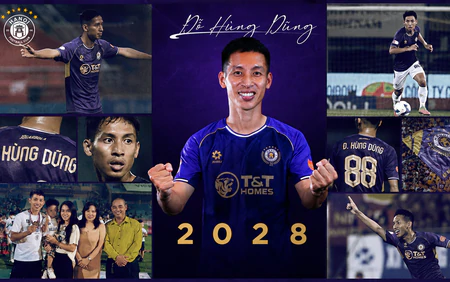 Hùng Dũng gia hạn hợp đồng với CLB Hà Nội đến năm 2028
