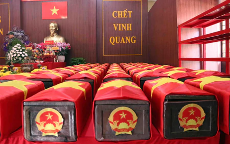 Đã quy tập được 100 hài cốt liệt sĩ tại Công viên Lê Thị Riêng