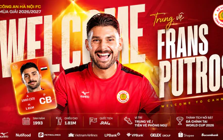 CLB Công an Hà Nội chiêu mộ tuyển thủ Iraq vừa dự World Cup