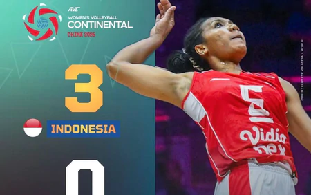 Bóng chuyền nữ Indonesia tạo địa chấn khi thắng trắng Kazakhstan ở giải châu Á