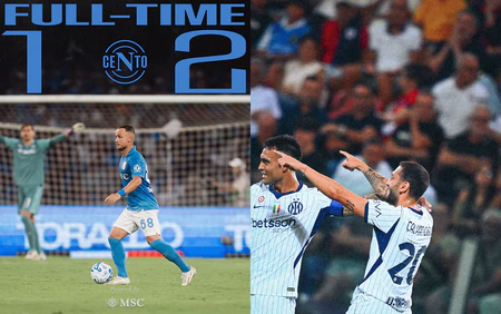 Serie A đêm qua: Inter Milan thắng tối thiểu, Napoli thất thủ ngay trên sân nhà