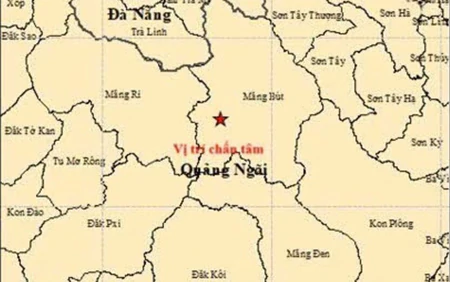 Quảng Ngãi: Động đất độ lớn 4.0 tại xã Măng Bút