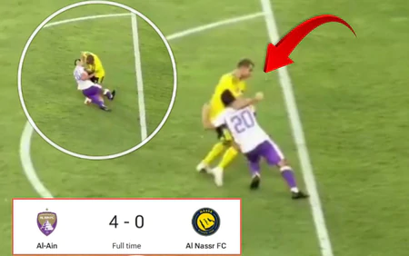 Ronaldo nổi giận vật ngã đối thủ trong trận thua tan nát của Al Nassr ở giải châu lục