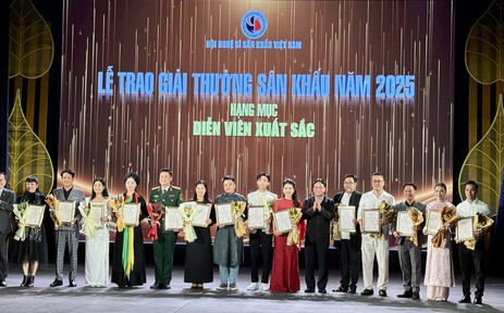 Trao 38 Giải thưởng Sân khấu năm 2025 cho các nghệ sĩ, tác giả, tác phẩm xuất sắc