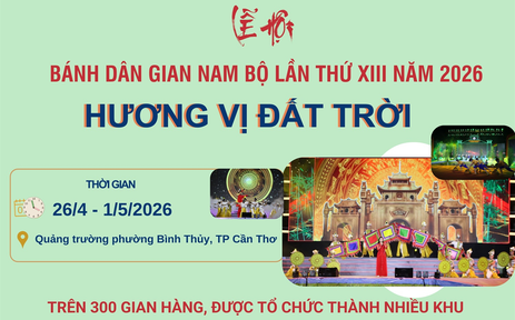 Lễ hội Bánh dân gian Nam Bộ lần thứ XIII năm 2026: Hương vị đất trời