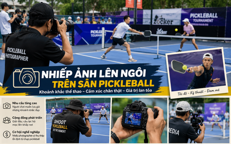 Nghề nhiếp ảnh lên ngôi trên sân pickleball