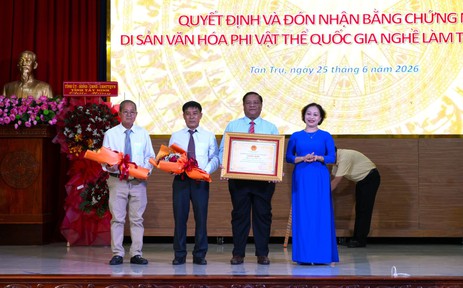 Nghề làm trống Bình An được công nhận Di sản văn hóa phi vật thể quốc gia