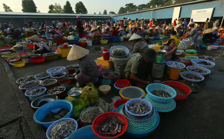 Nét quê ở chợ phường Vị Thanh, Cần Thơ