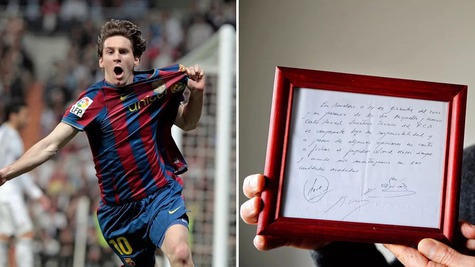 Bản giao kèo đầu đời của Messi trở thành tờ giấy ăn đắt nhất thế giới