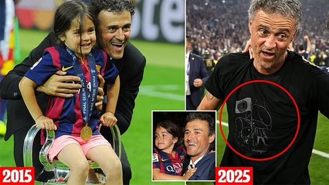 Luis Enrique nghẹn ngào tri ân con gái quá cố sau chiến thắng lịch sử của PSG