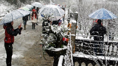 Vùng núi phía Bắc có băng giá và sương muối