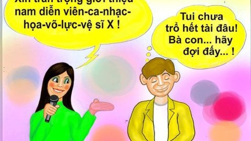 Trổ tài - Tranh của họa sĩ Mai Sơn