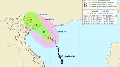 Tin bão khẩn cấp cơn bão số 1