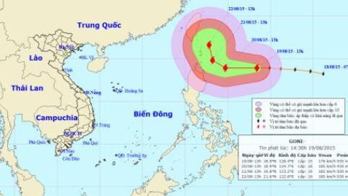 Bão GONI giật trên cấp 17 đe dọa Philippines