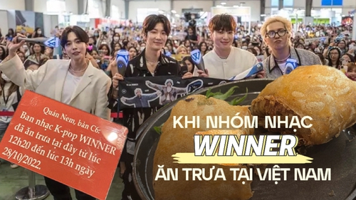 Quán nem ở Hà Nội được WINNER ghé ăn bất ngờ gây sốt bởi tấm biển kỷ niệm, ai xem xong cũng phải bật cười