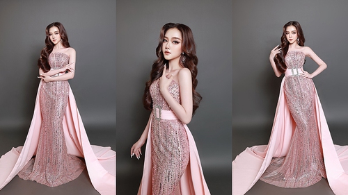 Nguyễn Vũ Thoại Nghi diện dạ hội của NTK Brian Võ thi Miss Teen Universe 2022 