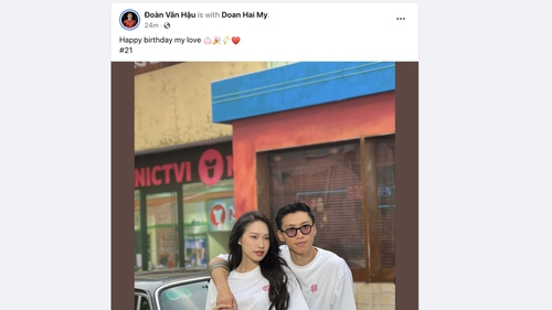 Doãn Hải My trở nên nhỏ bé trong vòng tay ‘người khổng lồ’ Văn Hậu