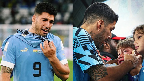 Suarez khóc nức nở khi Uruguay tạm biệt World Cup 2022