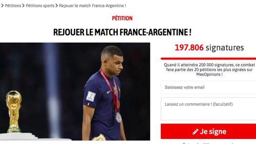 200.000 chữ ký đòi đá lại chung kết World Cup 2022