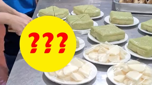 Gần Tết, dân mạng rần rần với cách cắt bánh chưng không dùng lạt cực nhanh gọn