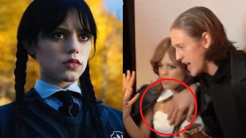 Fan đào lại clip nữ chính Wednesday bị bạn diễn sàm sỡ động chạm ‘vòng 1’, thái độ khó chịu ra mặt!