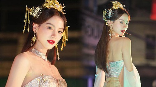 Nữ thần Baifern Pimchanok “đại náo” đường phố Thái Lan dịp Tết: Lên đồ Trung hoa lộng lẫy, đẹp chấp cả đèn flash