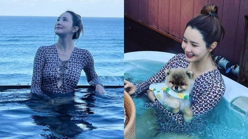 “Nữ hoàng dao kéo” Lee Da Hae khoe body rực lửa ở hồ bơi giữa thời tiết lạnh giá, bảo sao Se7en mê như điếu đổ