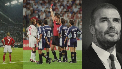 David Beckham nhận thẻ đỏ do trả đũa Diego Simeone ở World Cup 1998 và trở thành kẻ bị căm ghét nhất nước Anh