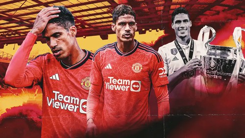 Raphael Varane sa sút khó tin tại MU: Từ huyền thoại Real Madrid đến dự bị cho Jonny Evans