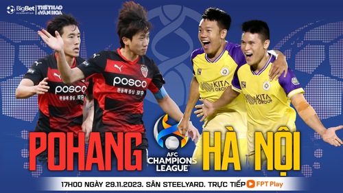 Nhận định bóng đá Pohang vs Hà Nội (17h00 hôm nay), vòng bảng AFC Champions League 