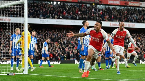 Jesus tỏa sáng, Arsenal có chiến thắng quan trọng trước Brighton