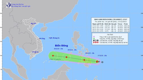 Bão JELAWAT suy yếu thành áp thấp nhiệt đới