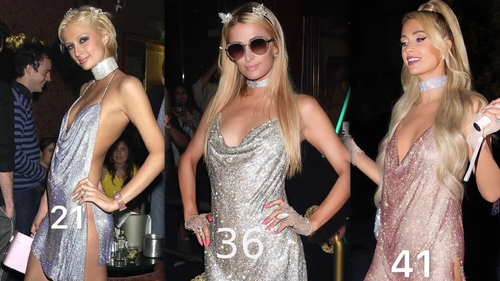 Chung tình như Paris Hilton: Dù 21, 36 hay 41 thì cũng đều nghiện 1 kiểu váy
