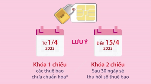 Từ 1/4/2023, thuê bao di động chưa chuẩn hóa thông tin sẽ bị khóa một chiều