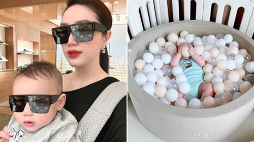 Quý tử nhà Bảo Thy được ‘cưng như trứng mỏng’: Vừa lọt lòng đã ngồi 'siêu xe' 2000 USD, đồ bỉm sữa toàn món 'đắt xắt ra miếng'